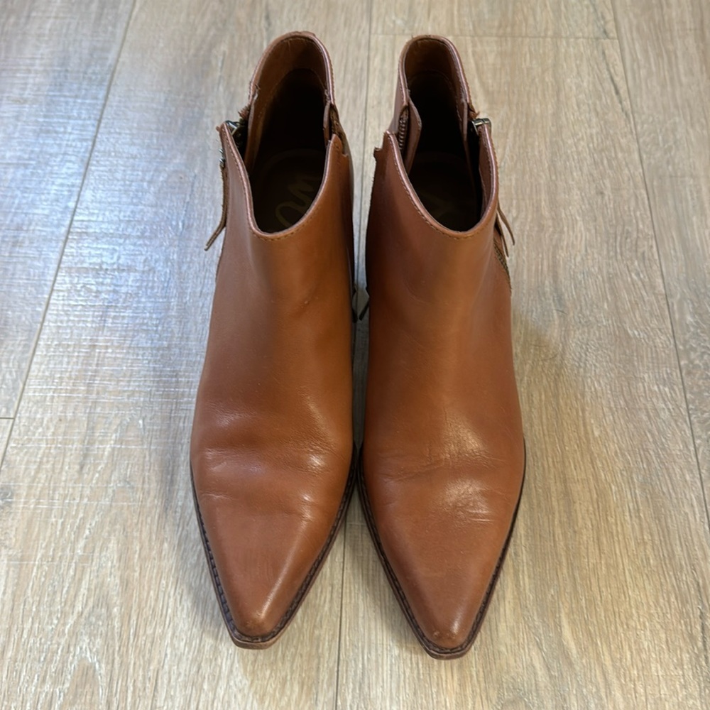 Sam Edelman 8.5M gorgeous leather brown booties!